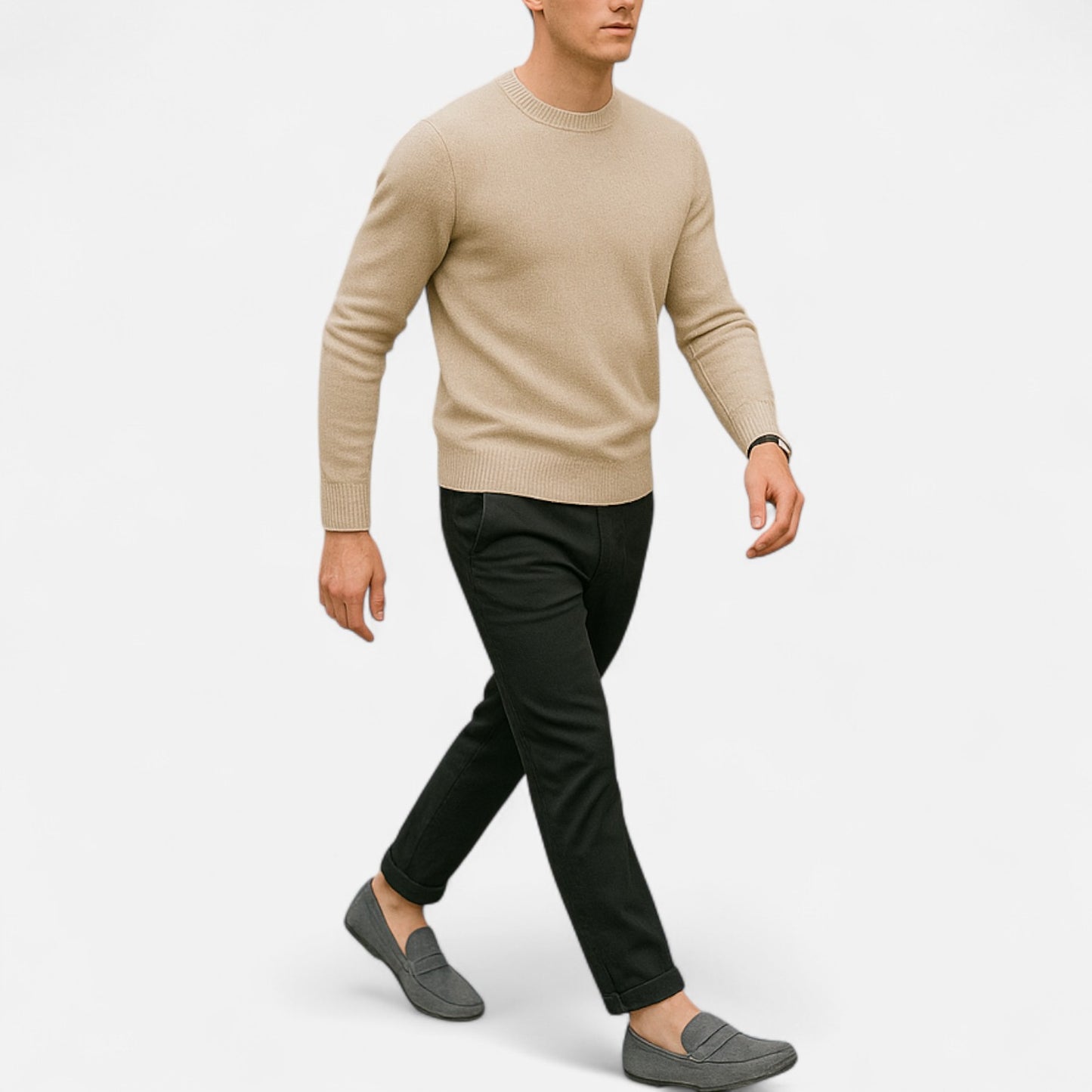 Rivrier l Men’s Suede Leather Slip‑On Loafers – Handcrafted Elegance