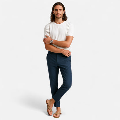  Rivrier l Men’s Pure Linen Trousers – Summer-Ready Tailored Elegance