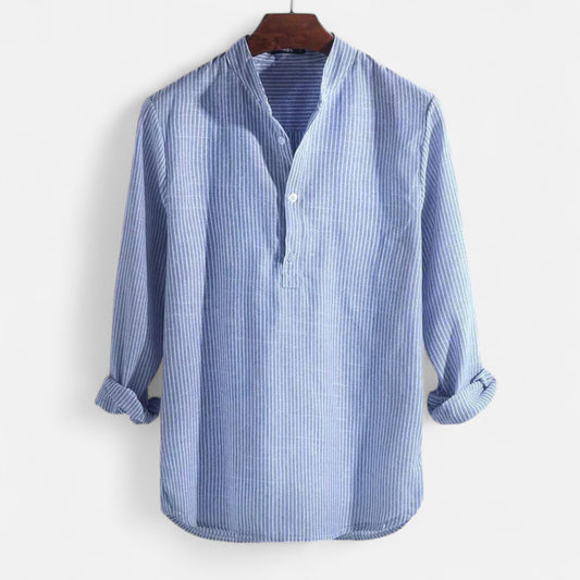 Rivrier l  Men’s Cotton–Linen Shirt – Lightweight Luxury Tailoring
