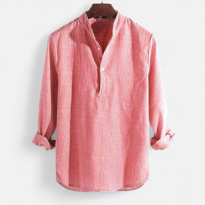 Rivrier l  Men’s Cotton–Linen Shirt – Lightweight Luxury Tailoring