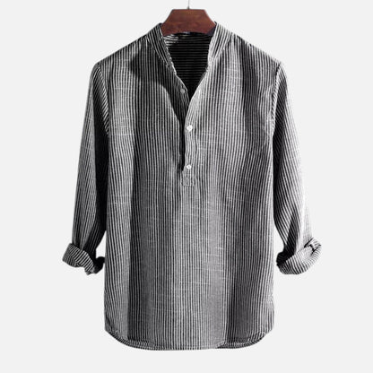 Rivrier l  Men’s Cotton–Linen Shirt – Lightweight Luxury Tailoring