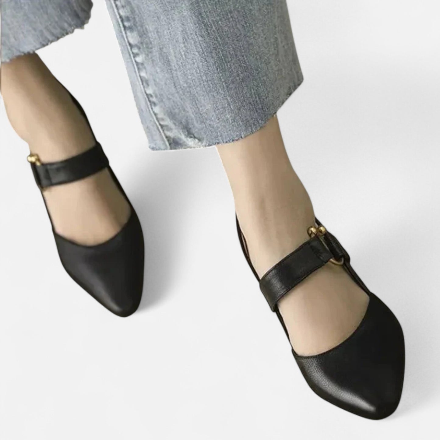 Rivrier l  Women’s Leather Mid‑Heel Pumps – Poised Elegance with Comfort