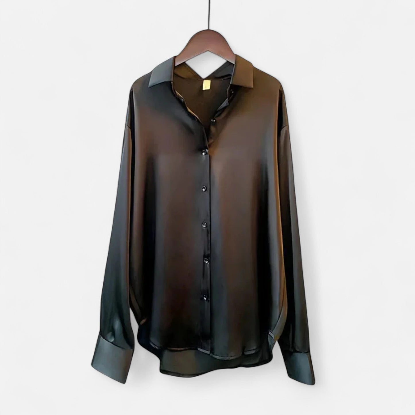  Rivrier l Women’s Satin Blouse – Luxe Comfort for Work & Evening