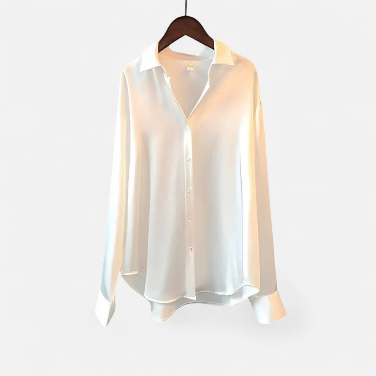  Rivrier l Women’s Satin Blouse – Luxe Comfort for Work & Evening
