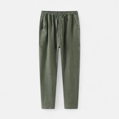 Rivrier l Men’s Pure Linen Trousers – Lightweight Tailored Elegance