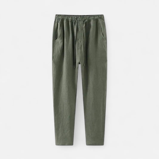 Rivrier l Men’s Pure Linen Trousers – Lightweight Tailored Elegance