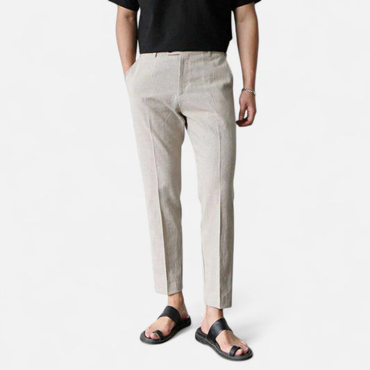  Rivrier l Men’s Pure Linen Trousers – Summer-Ready Tailored Elegance