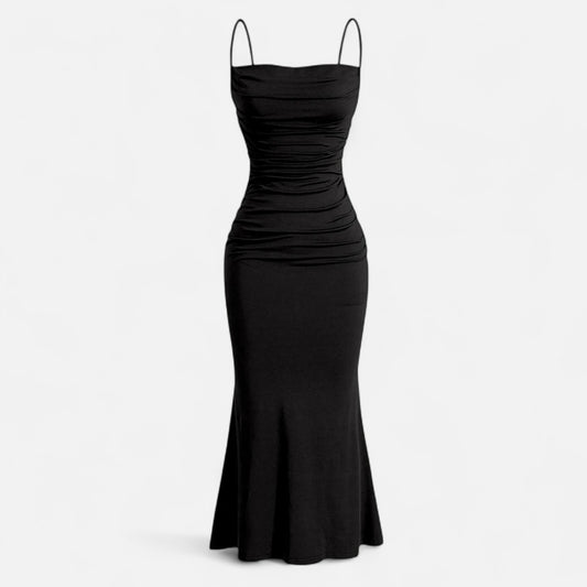 Rivrier l  Women’s Party Maxi Dress – Sleeveless Satin Formal Gown