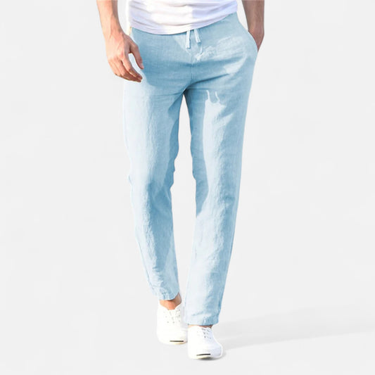 Rivrier l Men’s Cotton‑Linen Trousers – Lightweight Summer Tailoring