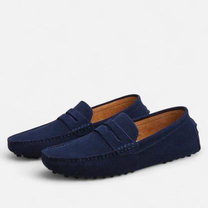 Rivrier l Men’s Suede Leather Slip‑On Loafers – Handcrafted Elegance