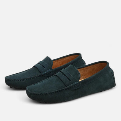 Rivrier l Men’s Suede Leather Slip‑On Loafers – Handcrafted Elegance