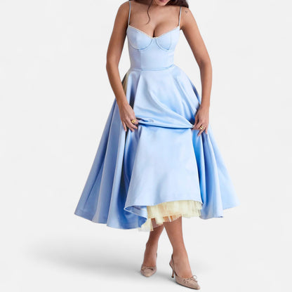  Rivrier l Women’s Elegant Midi Dress – Polished Mid‑Length Refinement
