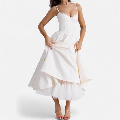  Rivrier l Women’s Elegant Midi Dress – Polished Mid‑Length Refinement