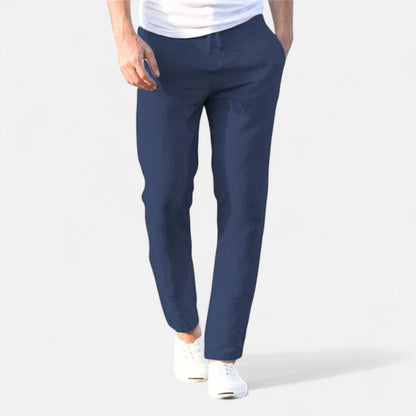 Rivrier l Men’s Cotton‑Linen Trousers – Lightweight Summer Tailoring