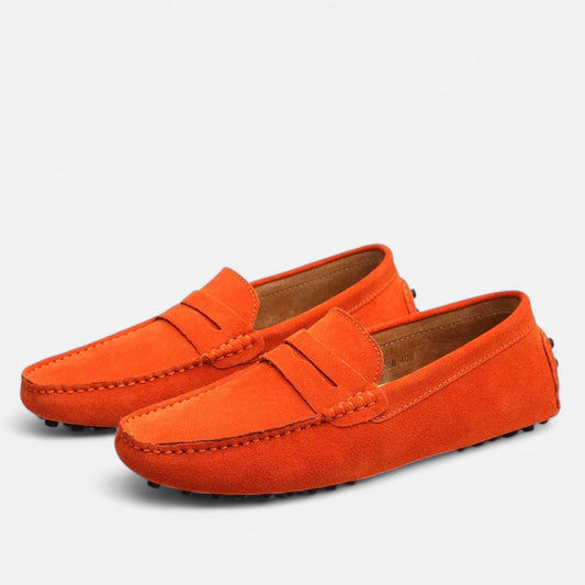 Rivrier l Men’s Suede Leather Slip‑On Loafers – Handcrafted Elegance