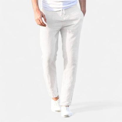 Rivrier l Men’s Cotton‑Linen Trousers – Lightweight Summer Tailoring