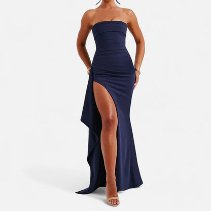  Rivrier l Women’s Twisted Maxi Dress – Sleek Statement Elegance